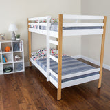 Letto Twin over Twin Bunk Bed, Multiple Colors
