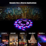 TSV 16.4 Feet 300 LED RGB Muliticolor Changing RGB LED TV Backlight Strip Light Kit with 44 Key IR Remote Control