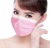 Pack of 100 Face Mask  Antiviral Disposable Ear Loop  Flu Protection Mouth Mask Safe Protection Pink Stay safe Same day Shipping