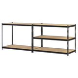 Muscle Rack 48"W x 24"D x 72"H 5-Shelf Steel Shelving, Black