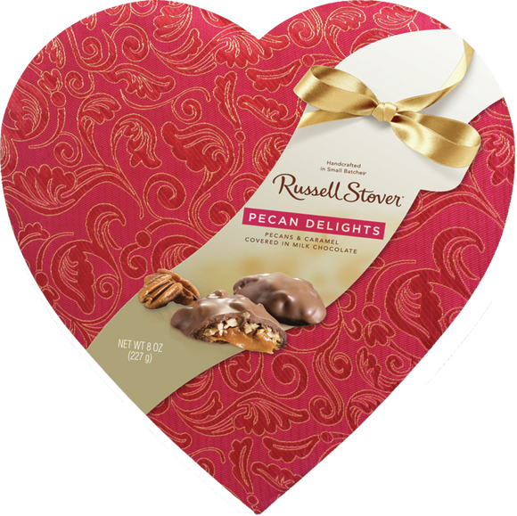 Russell Stover Pecan Delights Valentine's Heart Gift Box, 8 oz
