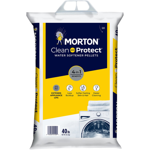 Morton® Clean and Protect® Water Softener Salt Pellets, 40 lb. Bag