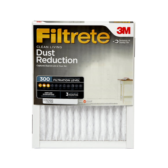 Filtrete 18x20x1, Clean Living Dust Reduction HVAC Furnace Air Filter, 300 MPR, 1 Filter