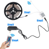 TSV 16.4 Feet 300 LED RGB Muliticolor Changing RGB LED TV Backlight Strip Light Kit with 44 Key IR Remote Control