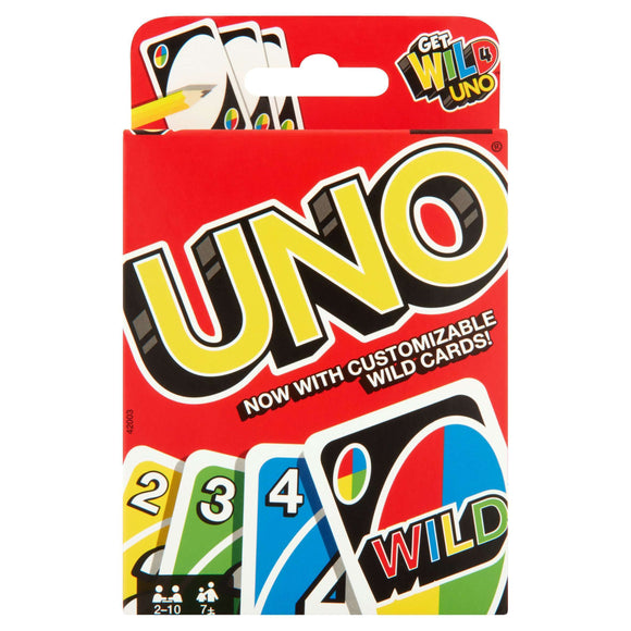UNO Color & Number Matching Card Game for 2-10 Players Ages 7Y+
