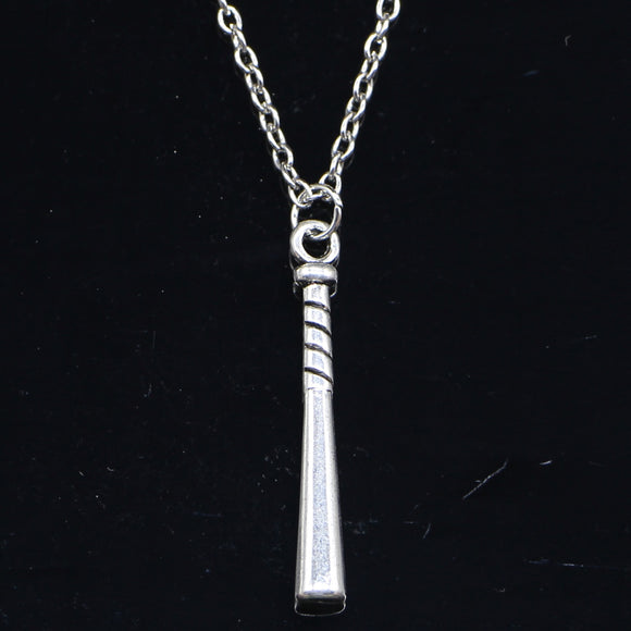 New Fashion Necklace 35x5mm baseball bat club Silver Pendants Short Long Women Men Colar Gift Jewelry Choker