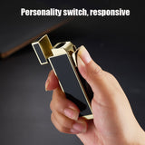 Double Blue Flame Gas Lighter with Cigar Cutter Spray Gun Torch Lighter Adjustable Windproof Cigarette Lighter for Men Gift