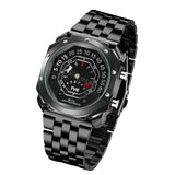 TVG Mens New Square Watch Compass Hiking Mountaineering Watch Full Steel Waterproof LED Watch Men Watch Naviforce Sport Watches