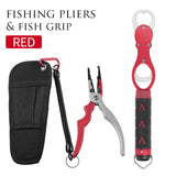 LINNHUE Aluminum Alloy Fishing Pliers Grip Set Fishing Tackle Hook Recover Cutter Line Split Ring High Quality Fishing Tool Hot