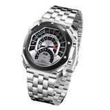 TVG Mens New Square Watch Compass Hiking Mountaineering Watch Full Steel Waterproof LED Watch Men Watch Naviforce Sport Watches