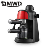 DMWD MINI Espresso Coffee Maker 5Bar Italian Pump Pressure Steam Milk Frother Foam Bubble Machine Automatic Fancy Cappuccino Pot
