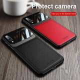 Leather Case For Samsung Galaxy A50 70 A7 Cases Luxury Mirror Glass Shockproof Cover For Samsung Galaxy Note 8 9 10 S8 9 10 Case