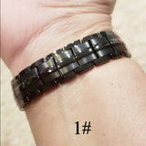 Men Women Magnetic Health Bracelet Black Titanium Steel Power Therapy 4in1 Magnets Negative Ions Germanium Bangles Drop Shipping