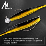 Meredith Easy Shiner Fishing Lures 50mm 75mm 100mm 130mm Wobblers Carp Fishing Soft Lures Silicone Artificial Double Color Baits