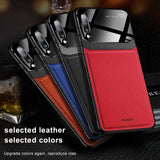 Leather Case For Samsung Galaxy A50 70 A7 Cases Luxury Mirror Glass Shockproof Cover For Samsung Galaxy Note 8 9 10 S8 9 10 Case