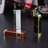 Double Blue Flame Gas Lighter with Cigar Cutter Spray Gun Torch Lighter Adjustable Windproof Cigarette Lighter for Men Gift