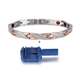 Vinterly Energy Magnetic Bracelet Men Gold-color Chain Health Bracelet Male Germanium Stainless Steel Magnetic Bracelets for Men