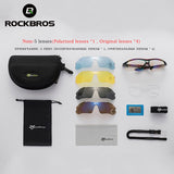 RockBros Polarized Cycling Sun Glasses Outdoor Sports Bicycle Glasses Men Women Bike Sunglasses 29g Goggles Eyewear 5/3 Lens