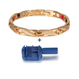Vinterly Energy Magnetic Bracelet Men Gold-color Chain Health Bracelet Male Germanium Stainless Steel Magnetic Bracelets for Men