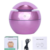 USB Aroma Essential Oil Diffuser Ultrasonic Air Home Humidifier Mini Mist Maker Aroma Diffuser 130ML 7 Color LED Light Office