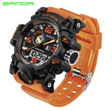 SANDA New S Shock Men Sports Watches Big Dial Sport Watches For Men Luxury Brand LED Digital Military Waterproof Wrist Watches