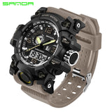 SANDA New S Shock Men Sports Watches Big Dial Sport Watches For Men Luxury Brand LED Digital Military Waterproof Wrist Watches