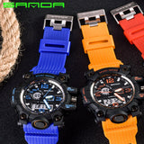 SANDA New S Shock Men Sports Watches Big Dial Sport Watches For Men Luxury Brand LED Digital Military Waterproof Wrist Watches