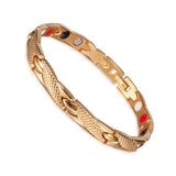 Vinterly Energy Magnetic Bracelet Men Gold-color Chain Health Bracelet Male Germanium Stainless Steel Magnetic Bracelets for Men