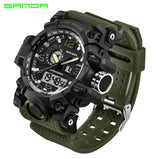 SANDA New S Shock Men Sports Watches Big Dial Sport Watches For Men Luxury Brand LED Digital Military Waterproof Wrist Watches
