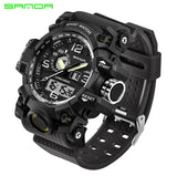 SANDA New S Shock Men Sports Watches Big Dial Sport Watches For Men Luxury Brand LED Digital Military Waterproof Wrist Watches