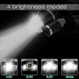 Most Powerful LED Headlight headlamp 5LED T6 Head Lamp Power Flashlight Torch head light 18650 battery Best For Camping, fishing
