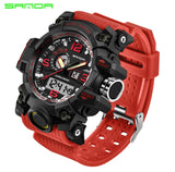 SANDA New S Shock Men Sports Watches Big Dial Sport Watches For Men Luxury Brand LED Digital Military Waterproof Wrist Watches