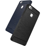 TOMKAS Huawei P9 Lite Case Luxury Anti-knock Silicone Phone Back Cover For Huawei P9 Lite 2016 Cases Carbon Fiber Texture Coque