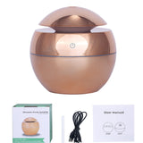 USB Aroma Essential Oil Diffuser Ultrasonic Air Home Humidifier Mini Mist Maker Aroma Diffuser 130ML 7 Color LED Light Office