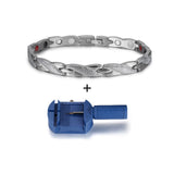 Vinterly Energy Magnetic Bracelet Men Gold-color Chain Health Bracelet Male Germanium Stainless Steel Magnetic Bracelets for Men