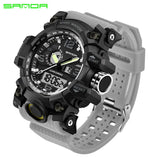 SANDA New S Shock Men Sports Watches Big Dial Sport Watches For Men Luxury Brand LED Digital Military Waterproof Wrist Watches