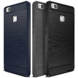 TOMKAS Huawei P9 Lite Case Luxury Anti-knock Silicone Phone Back Cover For Huawei P9 Lite 2016 Cases Carbon Fiber Texture Coque