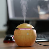 USB Aroma Essential Oil Diffuser Ultrasonic Air Home Humidifier Mini Mist Maker Aroma Diffuser 130ML 7 Color LED Light Office