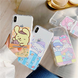 Cartoon sanrio Cinnamoroll case for X Xs Max XR cover TPU shockproof back cover for iphone 11 11pro 6 6s 7 8plus Phone Case