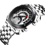 TVG Mens New Square Watch Compass Hiking Mountaineering Watch Full Steel Waterproof LED Watch Men Watch Naviforce Sport Watches