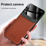 Leather Case For Samsung Galaxy A50 70 A7 Cases Luxury Mirror Glass Shockproof Cover For Samsung Galaxy Note 8 9 10 S8 9 10 Case