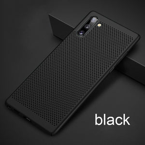 Eqvvol Ultra Slim PC Case For Galaxy Samsung S10 S9 S8 Plus Note 8 9 10 Pro A50 A70 M20 Hollow Heat Dissipation Back Cover Cases