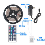 TSV 16.4 Feet 300 LED RGB Muliticolor Changing RGB LED TV Backlight Strip Light Kit with 44 Key IR Remote Control