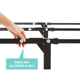 Mainstays 7" Adjustable Bed Frame, Black Steel