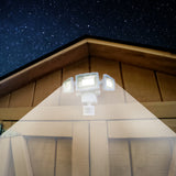 Westinghouse 2000 Lumen Triple Head Solar Security Light, Wireless Motion Activated Kit (White Finish)