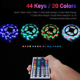 TSV 16.4 Feet 300 LED RGB Muliticolor Changing RGB LED TV Backlight Strip Light Kit with 44 Key IR Remote Control