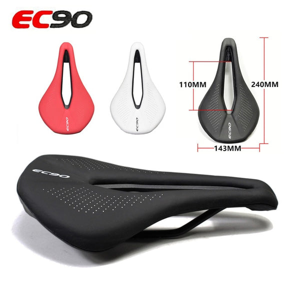 EC90 Bicycle Seat Saddle MTB Road Bike Saddles Mountain Bike Racing Saddle PU Breathable Soft Seat Cushion free shipping