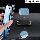 LISM Magnetic Car Phone Holder Dashboard Mini Strip Shape Stand For iPhone Samsung Xiaomi Metal Magnet GPS Car Mount for Wall