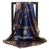 Silk Scarves Women Foulard 90*90cm Square head scarf Ladies Shawl wrap muffler pareo Bandanna female chiffon hijab poncho wool