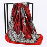 Silk Scarves Women Foulard 90*90cm Square head scarf Ladies Shawl wrap muffler pareo Bandanna female chiffon hijab poncho wool
